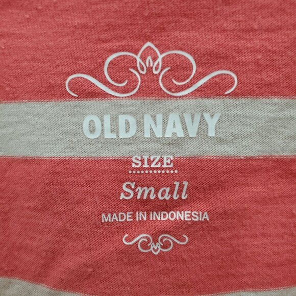 Old Navy Women's Orange Tan Stripe Cap Sleeve Surplus Casual Cotton‎ Dress Sz S - Picture 5 of 7